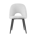 NNEDSZ 1 Set of 2 Artiss Dining Chair Boucle Sherpa