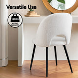 NNEDSZ 1 Set of 2 Artiss Dining Chair Boucle Sherpa