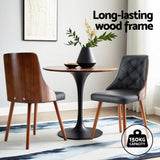 NNEDSZ 1 Set of 2 Artiss Dining Chairs Black PU
