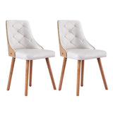 NNEDSZ 1 Set of 2 Artiss Dining Chairs White PU
