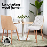 NNEDSZ 1 Set of 2 Artiss Dining Chairs White PU