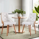 NNEDSZ 1 Set of 2 Artiss Dining Chairs White PU