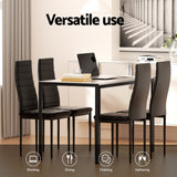 NNEDSZ 1 Artiss Dining Table and 4 Chairs Set Marble Effect