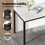 NNEDSZ 1 Artiss Dining Table and 4 Chairs Set Marble Effect