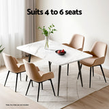 NNEDSZ 1.5M Artiss Dining Table Marble Effect