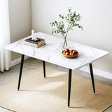 NNEDSZ 1.5M Artiss Dining Table Marble Effect