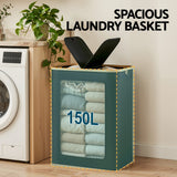 NNETM 2-Section Foldable Laundry Basket with Removable Bags