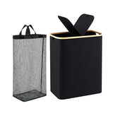 NNETM 2-Section Foldable Laundry Basket with Removable Bags
