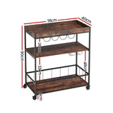 NNEDSZ Artiss Kitchen Island Rolling Serving Cart