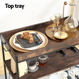 NNEDSZ Artiss Kitchen Island Rolling Serving Cart