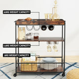 NNEDSZ Artiss Kitchen Island Rolling Serving Cart