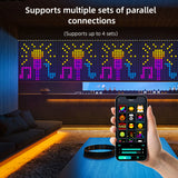 NNEOBA Christmas LED Curtain Lights with Bluetooth Remote Control