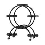 NNEDSZ Plant Stand 6 Tier Metal Flower Pot Rack Wheels