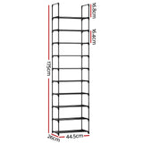 NNEDSZ Shoe Rack Shoe Storage Shelf 10-tier 20 Pairs DIY Stackable Black Metal
