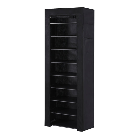 NNEDSZ Shoe Rack 10-tier 27 Pairs Removable Cover Black