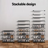 NNEDSZ Shoe Rack 10-tier 27 Pairs Removable Cover Black