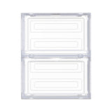 NNEDSZ DIY Shoe Box Set of 2 Stackable Shoe Storage Case Magnetic Door