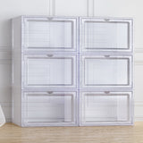 NNEDSZ DIY Shoe Box Set of 6 Stackable Magnetic Door