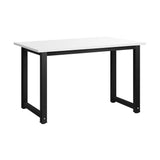 NNEED Computer Desk Metal Frame White Top 120cm