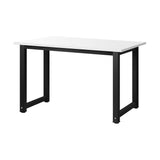 NNEED Computer Desk Metal Frame White Top 120cm