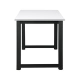 NNEED Computer Desk Metal Frame White Top 120cm
