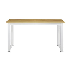 NNEED Computer Desk White Frame Wood Top 120cm