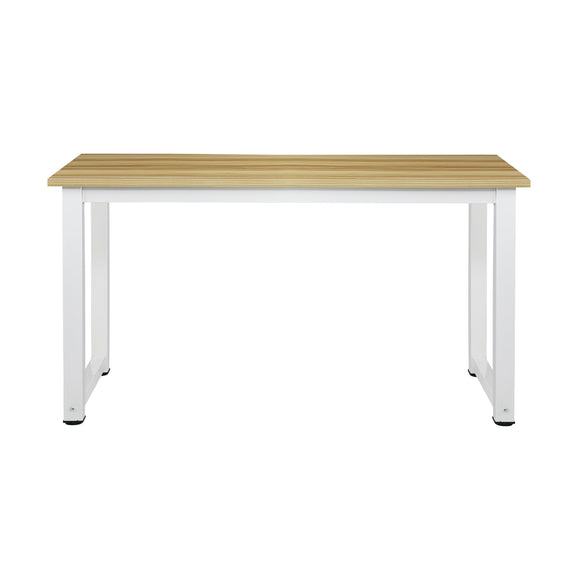 NNEED Computer Desk White Frame Wood Top 120cm