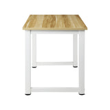 NNEED Computer Desk White Frame Wood Top 120cm