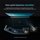 2200 Lumens Mini Led Projector For Home Theater - Hdmi / Av / Vga / Usb - Silver-1915196594010066952