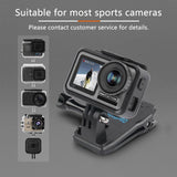 360 Degree Backpack Mount For Gopro Dji And Other Action Cameras - Rotating Clip Clamp-1915197577184284680