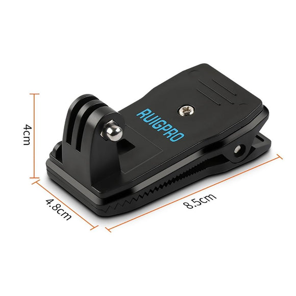 360 Degree Rotation Backpack Mount For Gopro Dji Xiaoyi & Other Action Cameras-1915196770481213441