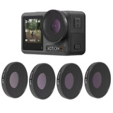 4-In-1 Lens Filter Set For Dji Action 3 - Nd8Pl Nd16Pl Nd32Pl Nd64Pl-1915197868734550021