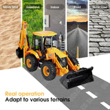 NNEOBA RC Backhoe Loader Excavator Remote Control Truck