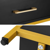 NNEDSZ Bedside Table Drawers Side Table Shelf Storage Nightstand Black MASON