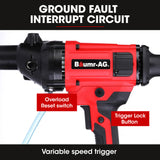NNEMB 1800W 120mm Handheld Core Drill & 76mm Diamond Drill Bit Combo, for Concrete Coring Hole Drilling
