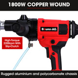 NNEMB 1800W 120mm Handheld Core Drill & 76mm Diamond Drill Bit Combo, for Concrete Coring Hole Drilling