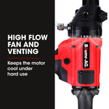 NNEMB 1800W 120mm Handheld Core Drill & 76mm Diamond Drill Bit Combo, for Concrete Coring Hole Drilling