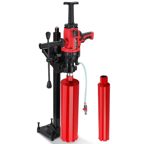 NNEMB 2000W 160mm Handheld Core Drill w/Stand,63mm & 127mm Drill Bit Combo, for Concrete Coring Hole Drilling