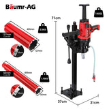 NNEMB 2000W 160mm Handheld Core Drill w/Stand,63mm & 127mm Drill Bit Combo, for Concrete Coring Hole Drilling