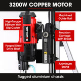 NNEMB 3200W 300mm Wet/Dry Core Drill w/ Wheeled Rig Stand Combo, for Concrete Coring Hole Drilling