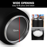 NNEMB 3.8L Double Wall Insulated Stainless Steel Water Bottle, Drink Jug with Handle, Black
