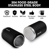 NNEMB 3.8L Double Wall Insulated Stainless Steel Water Bottle, Drink Jug with Handle, Black