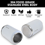 NNEMB 3.8L Double Wall Insulated Stainless Steel Water Bottle, Drink Jug with Handle, White