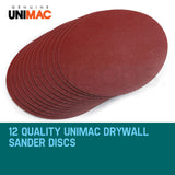 NNEMB 12x100 - 180mm Grit Hook Sanding Discs Loop Plaster Drywall Sander