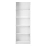 NNEED Bookshelf Display Shelf 5-Tier White