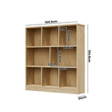 NNEED Bookshelf Display Shelves Unit Storage Organizer Natural