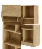 NNEED Bookshelf Display Shelves Unit Storage Organizer Natural