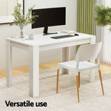 NNEDSZ 1 Artiss Dining Table and 4 Chairs Set White Wood