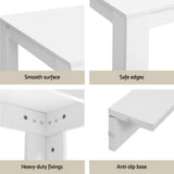 NNEDSZ 1 Artiss Dining Table and 4 Chairs Set Rectangle White
