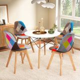 NNEDSZ 1 Artiss Dining Table and 4 Chairs Set DSW White